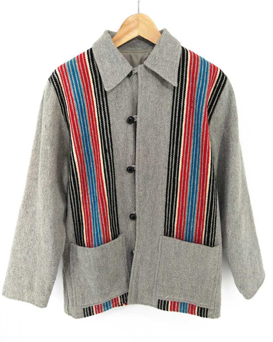 Neyries ネイティブストライプ柄 チマヨジャケット Mサイズ くるみ  