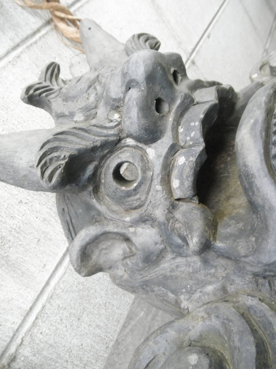 7 古鬼瓦 時代 神社仏閣 魔除け 阿吽の呼吸 屋根瓦 ガーデニング 照明