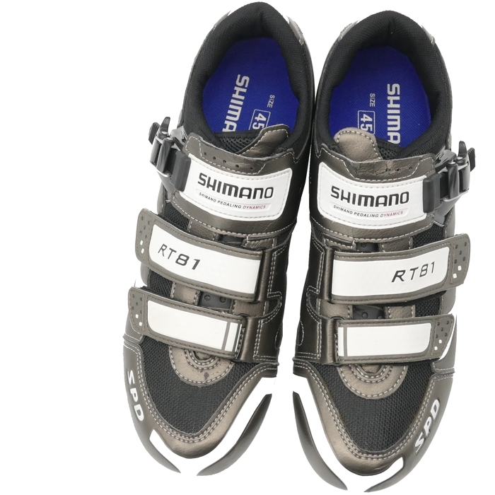 シマノ SHIMANO SH-RT81 ロードツーリング サイクルシューズ 28.5cm 良品 EU45/US10.5 クリート付