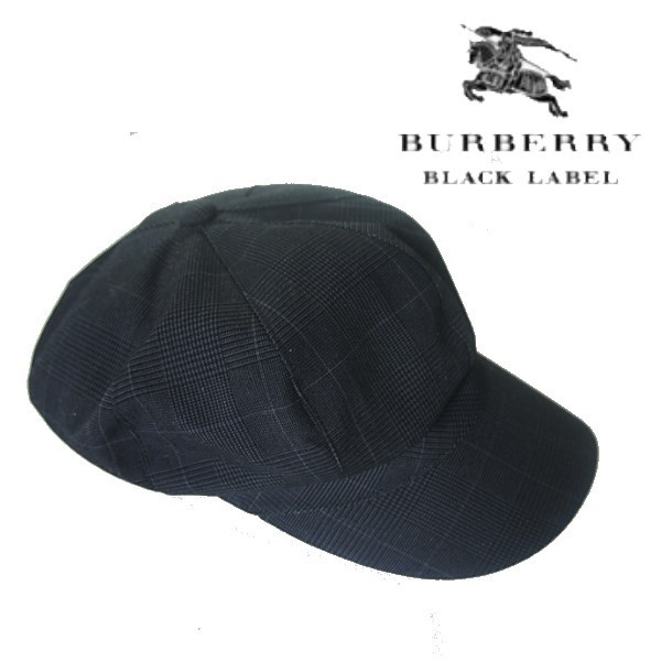 希少 カシミヤ BURBERRY ブラックレーベル ベロア ハンチング帽 帽子