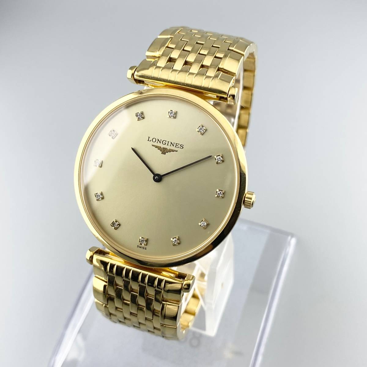 LONGINES ロンジン クォーツ 腕時計 ゴールド 1円 ロンジン L4.709.2 グランクラシック ゴールドカラー文字盤 QZ