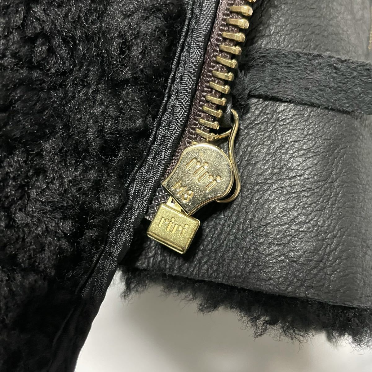 超希少】ポールスミス 12FW リアルムートンライダース ブラック S