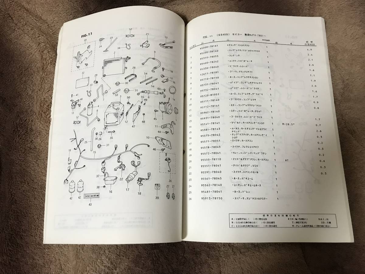 おまとめ スズキ SS30 SS40 アルト フロンテ カーエアコン パーツリスト セルボ