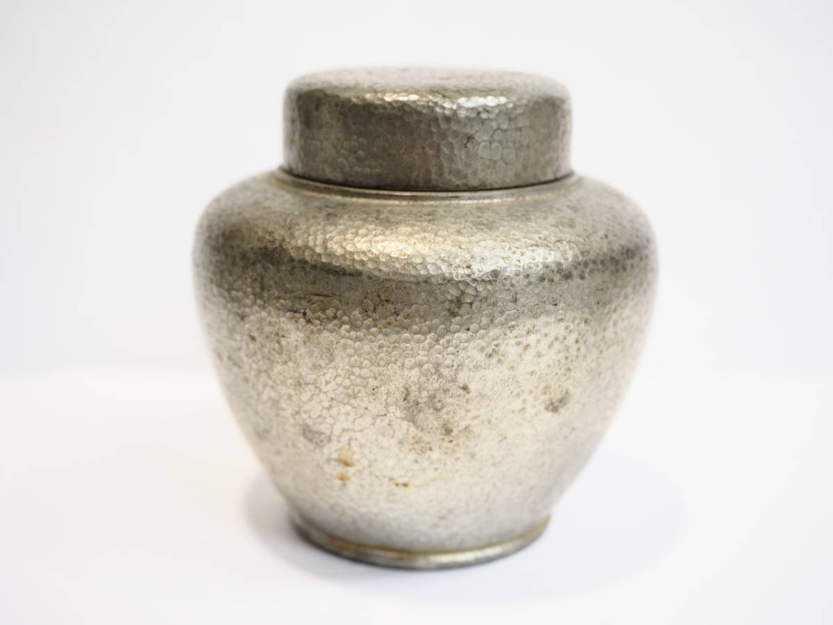 ◇大丸特製 錫製 槌目 茶壺◇ (検索：煎茶道具/錫器/茶具/茶入/茶筒/茶