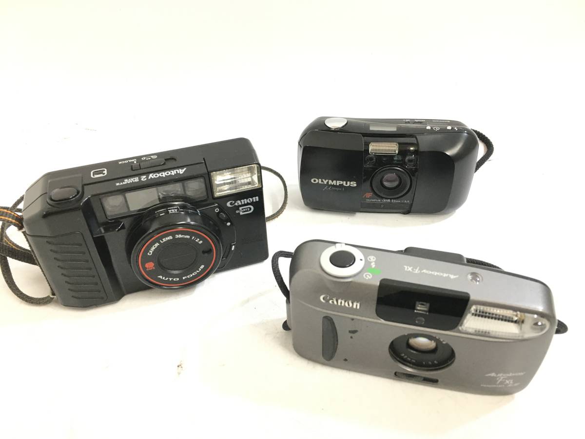 売切り カメラおまとめセット1 Canon Autoboy 2 QUARTZ DATE + Autoboy F XL + OLYMPUS μ[mju:] 他 キャノン オリンパス ジャンク品 Autoboy Canon 売切り juno セット □買取まねきや
