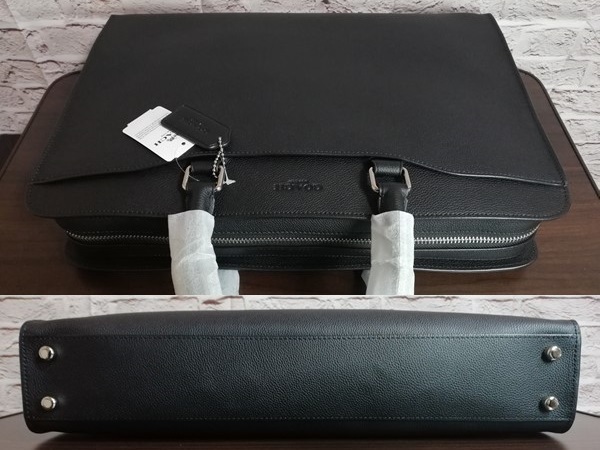 未使用1円スタート】COACHコーチブリーフケースF73524レザー皮ビジネス