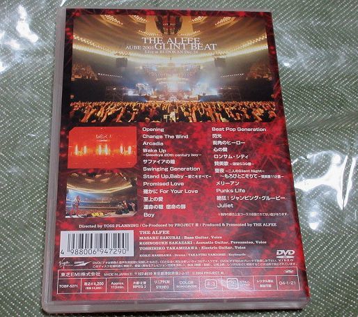 BEAT 0 GLINT THE ALFEE AUBE Live at DVD＋CDTHE ALFEE⁄AUBE BUDOKAN