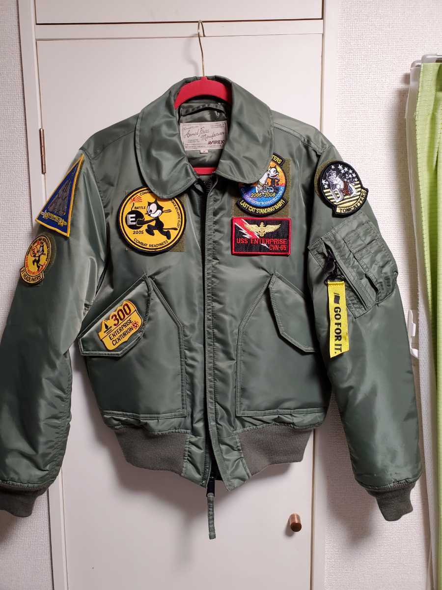 ひ*ろ様 本物 CWU-45/P フライトジャケット Mサイズ相当 USA製 ALPHA