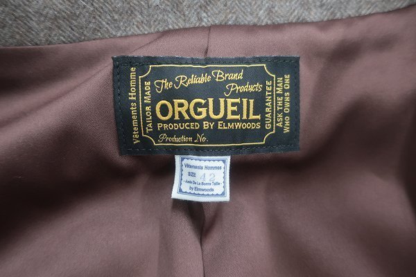 2J9099/未使用品 オルゲイユ ダブルジャケット OR-4128 ORGUEIL Double 