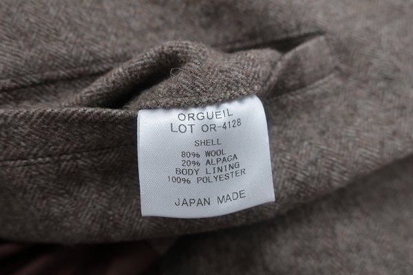 2J9099/未使用品 オルゲイユ ダブルジャケット OR-4128 ORGUEIL Double 