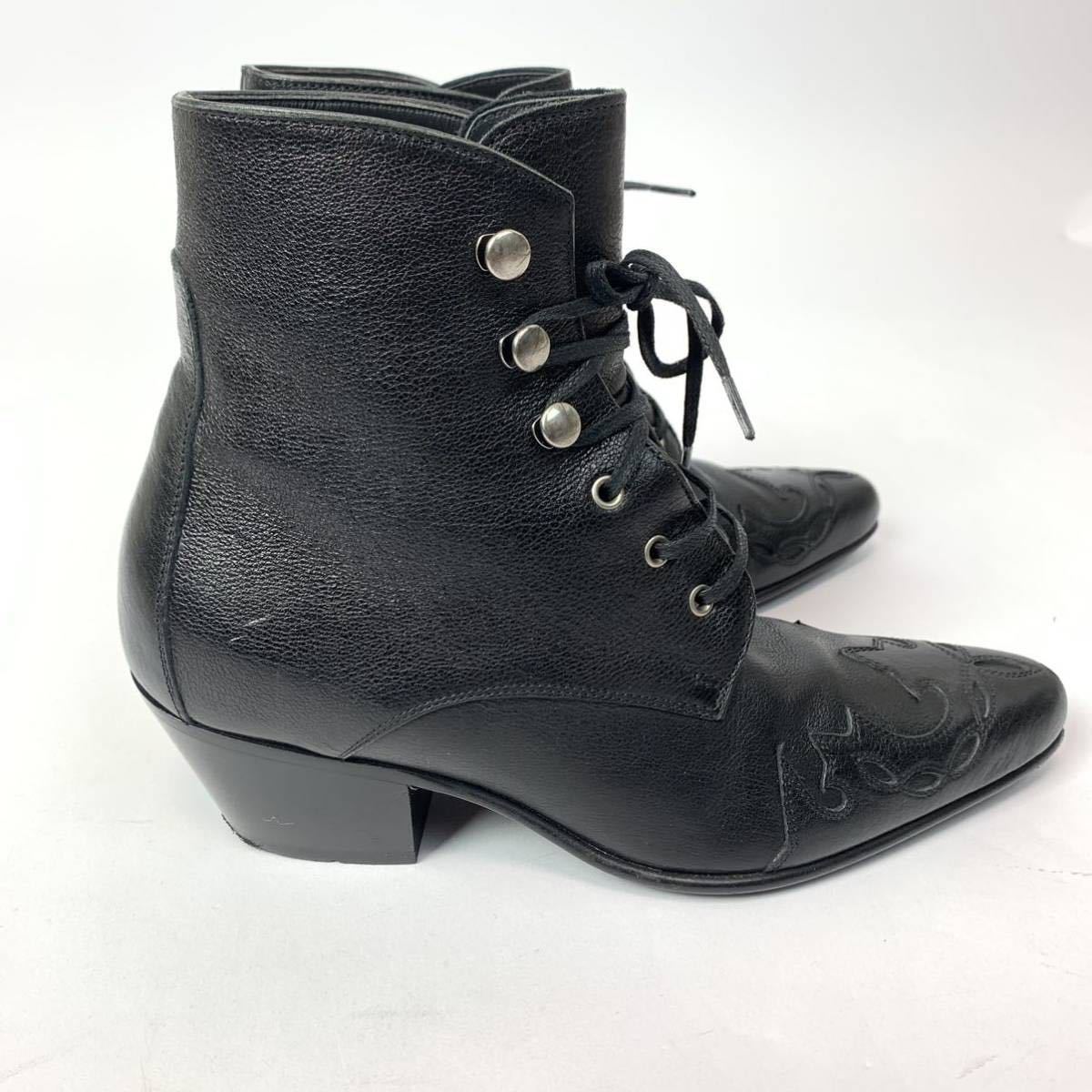 美品 SAINT LAURENT サンローラン ショートブーツ レースアップ 美品 SAINT LAURENT サンローラン ショートブーツ レースアップ