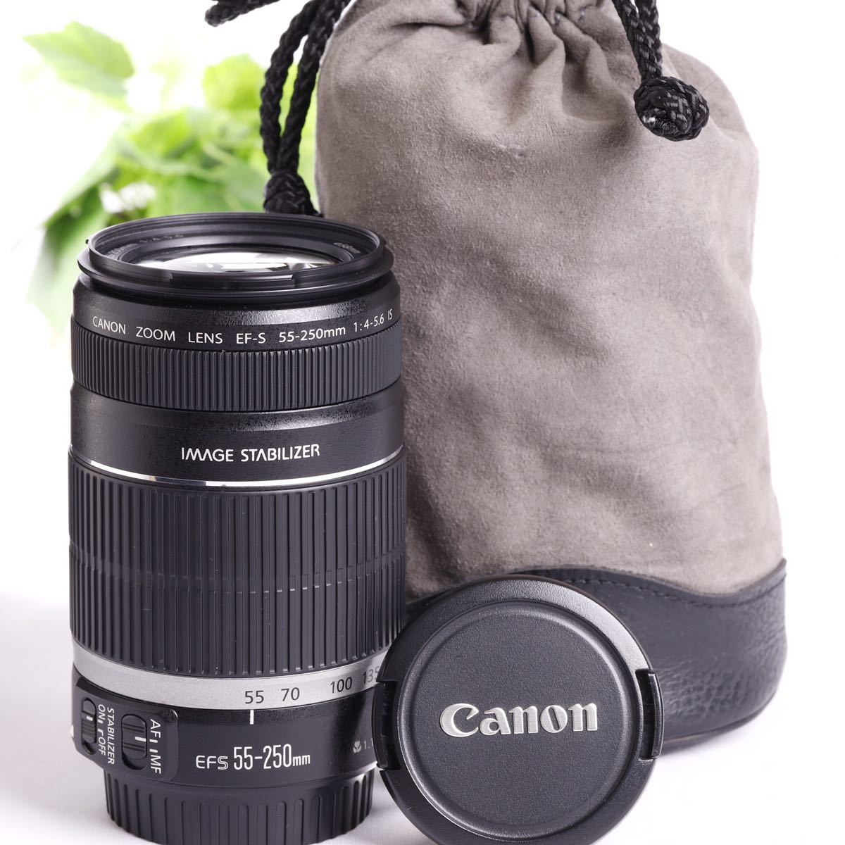 望遠レンズ【手ブレ補正】Canon EF-S 55-250mm キャノン望遠レンズEF-S 55-250mm手ブレ補正つきCanon