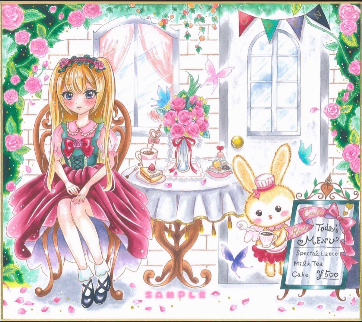 ⠀*⠀様 オリジナル手描きイラスト アナログ　大色紙 オリジナル手描きイラスト 大色紙 ミ*ケ様 オリジナル 手描きイラスト