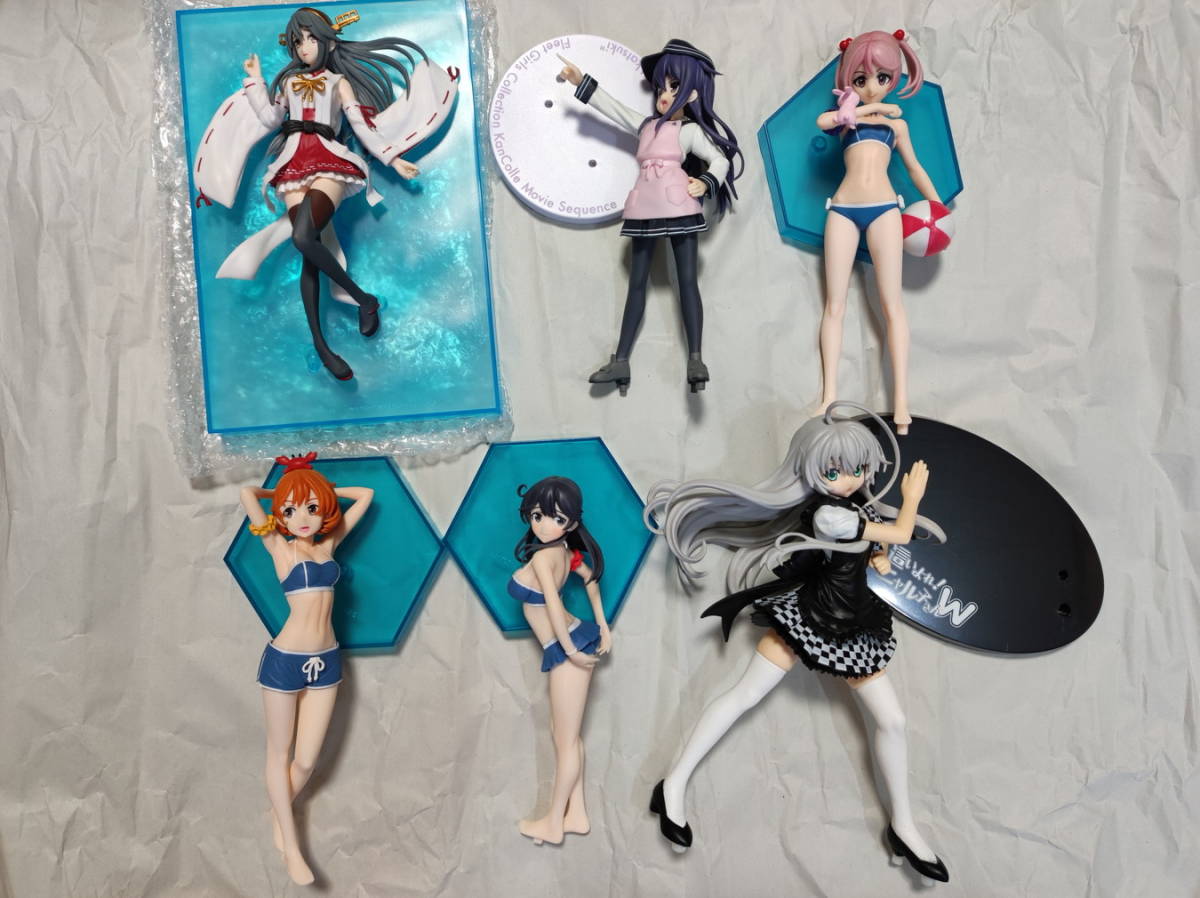 フィギュア まとめ売り 6体 艦これ他 開封済み 榛名/朧/潮/漣/暁 