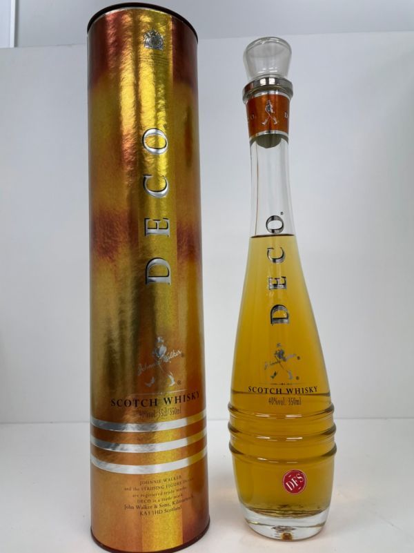 U007-O8-689 Johnnie Walker DECO ジョニーウォーカー デコ スコッチウイスキー 350ml 40％ 箱付き 未開栓 ①