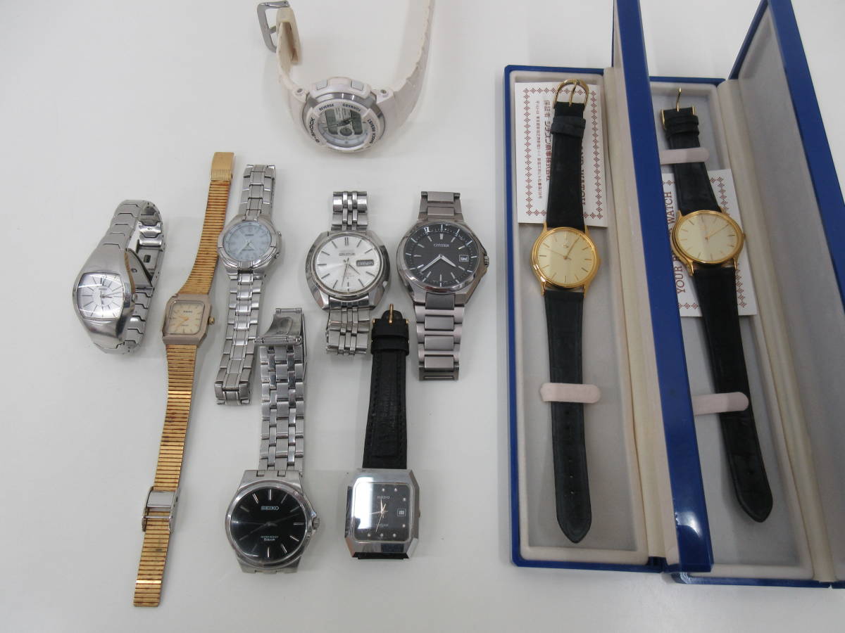ジャンク 腕時計 10本セット SEIKO CASIO G-SHOCK（G-300LV） CITIZEN RADO