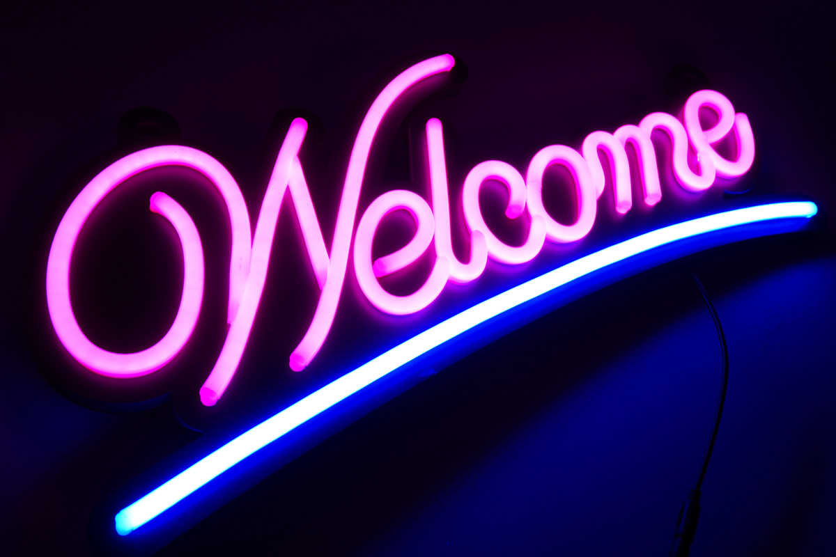 ネオン管風 LED看板 Welcome ウェルカム ネオンサイン インテリア 
