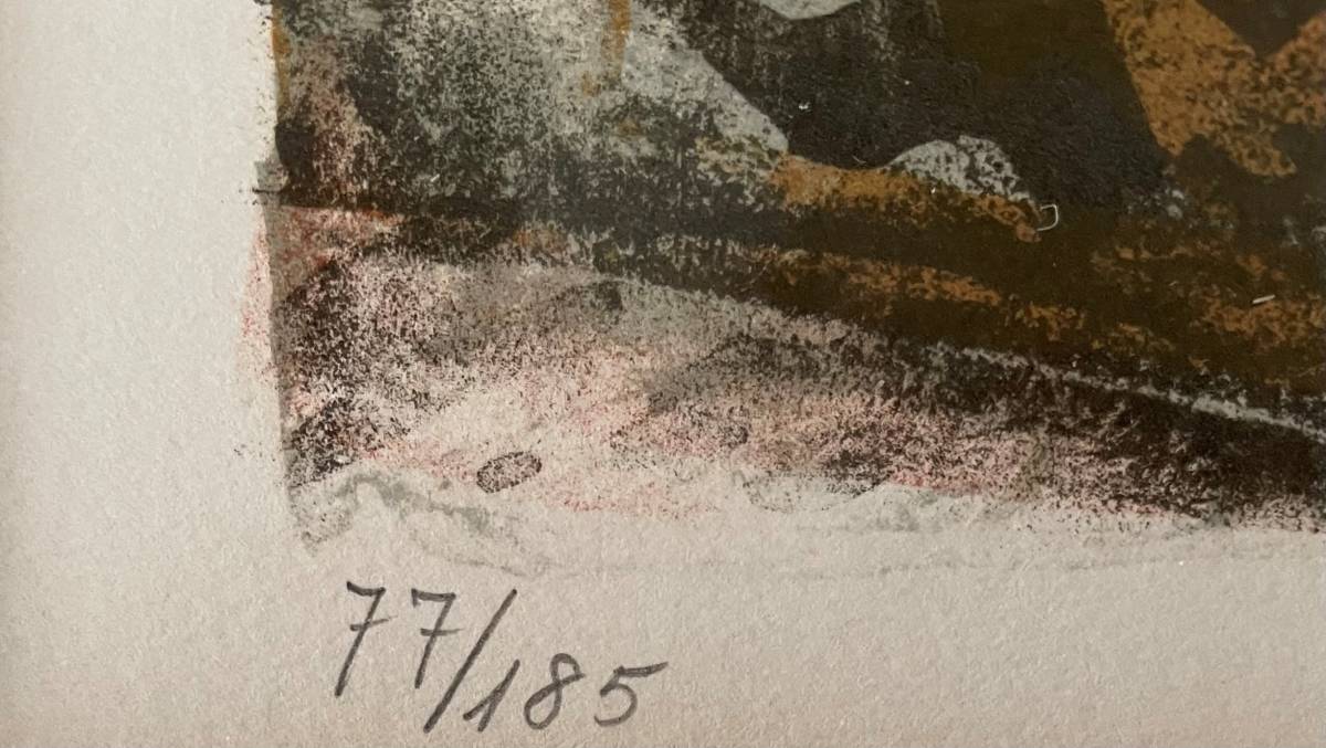 荻須高徳 【パリの魂 歩道】 リトグラフ