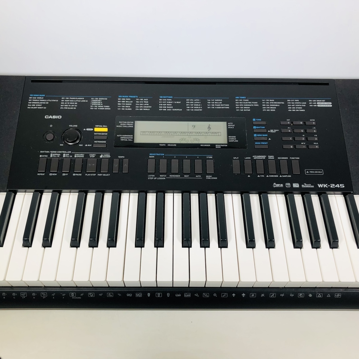 中古 CASIO デジタルキーボード WK-245 76鍵盤 WK-245 電子キーボード