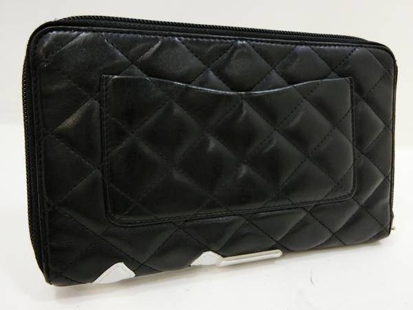 ラウンドファスナー長財布 カンボンライン シャネル CHANELシャネル 