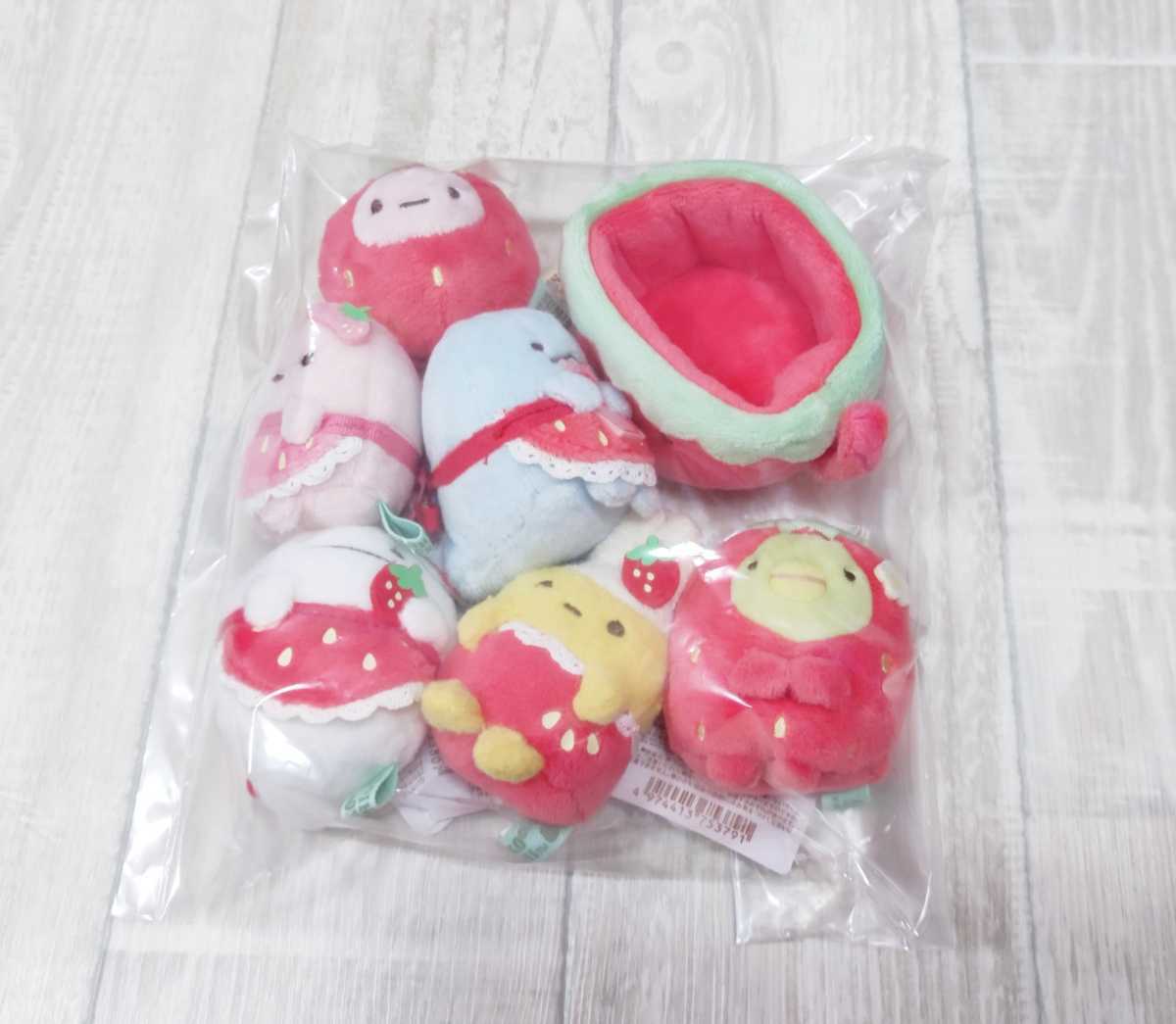 すみっコぐらし てのりぬいぐるみ いちごのカップ ぺんぎん いちご(た