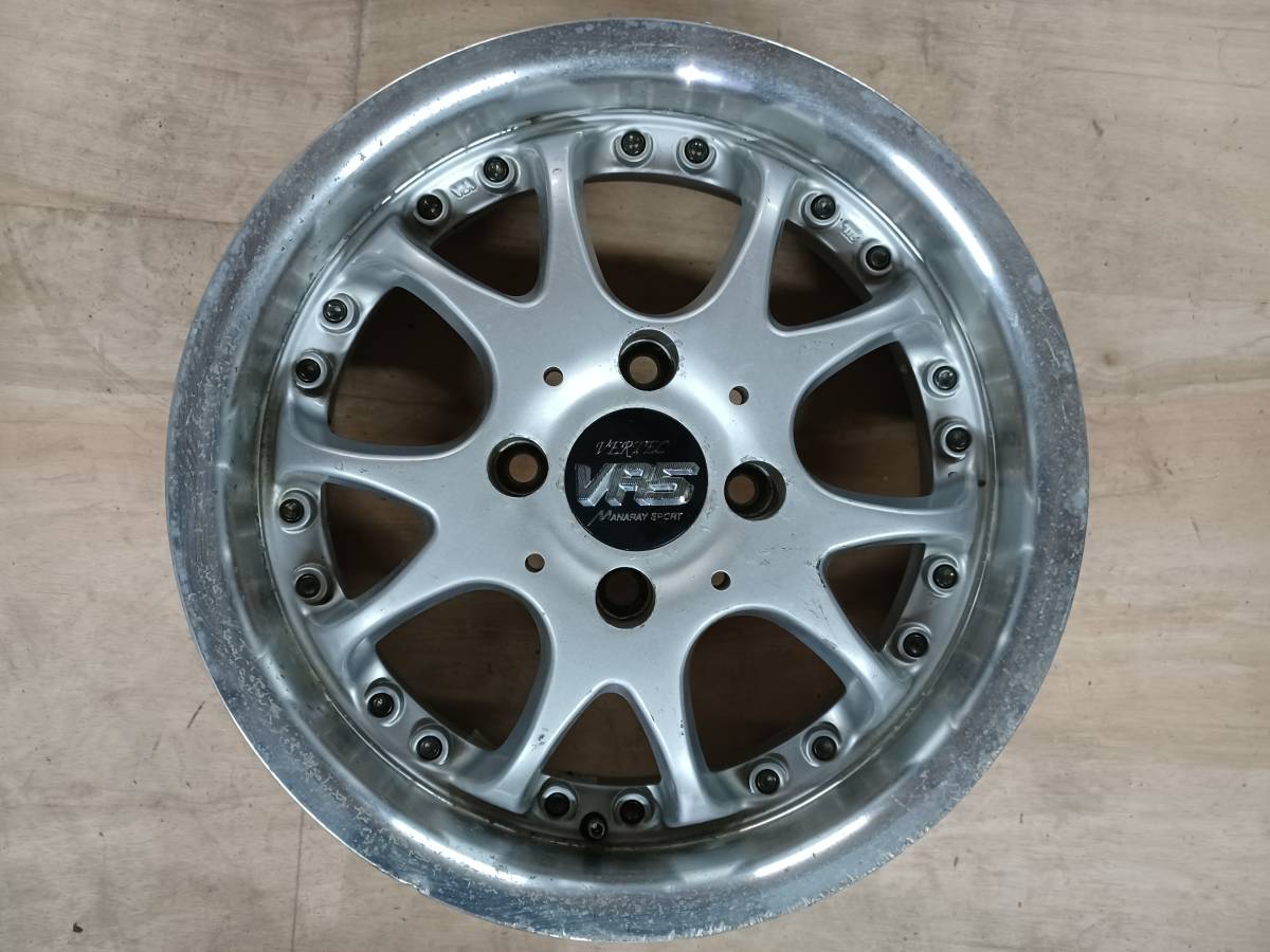 No.829【マナレイ☆VERTEC VR5 14インチアルミホイール】14×5 PCD100 4 