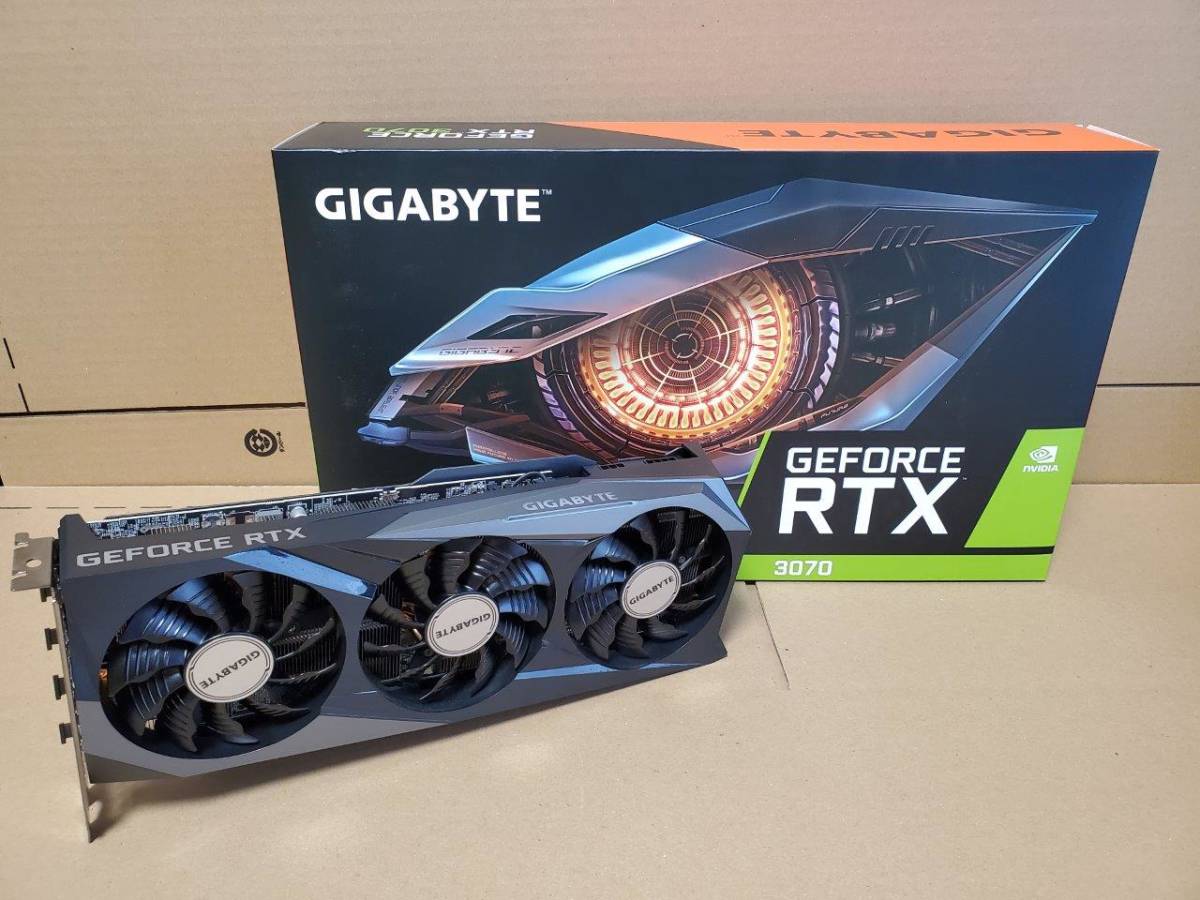 非LHR GIGABYTE RTX3070 グラフィックボード 本体 箱(PCI Express 