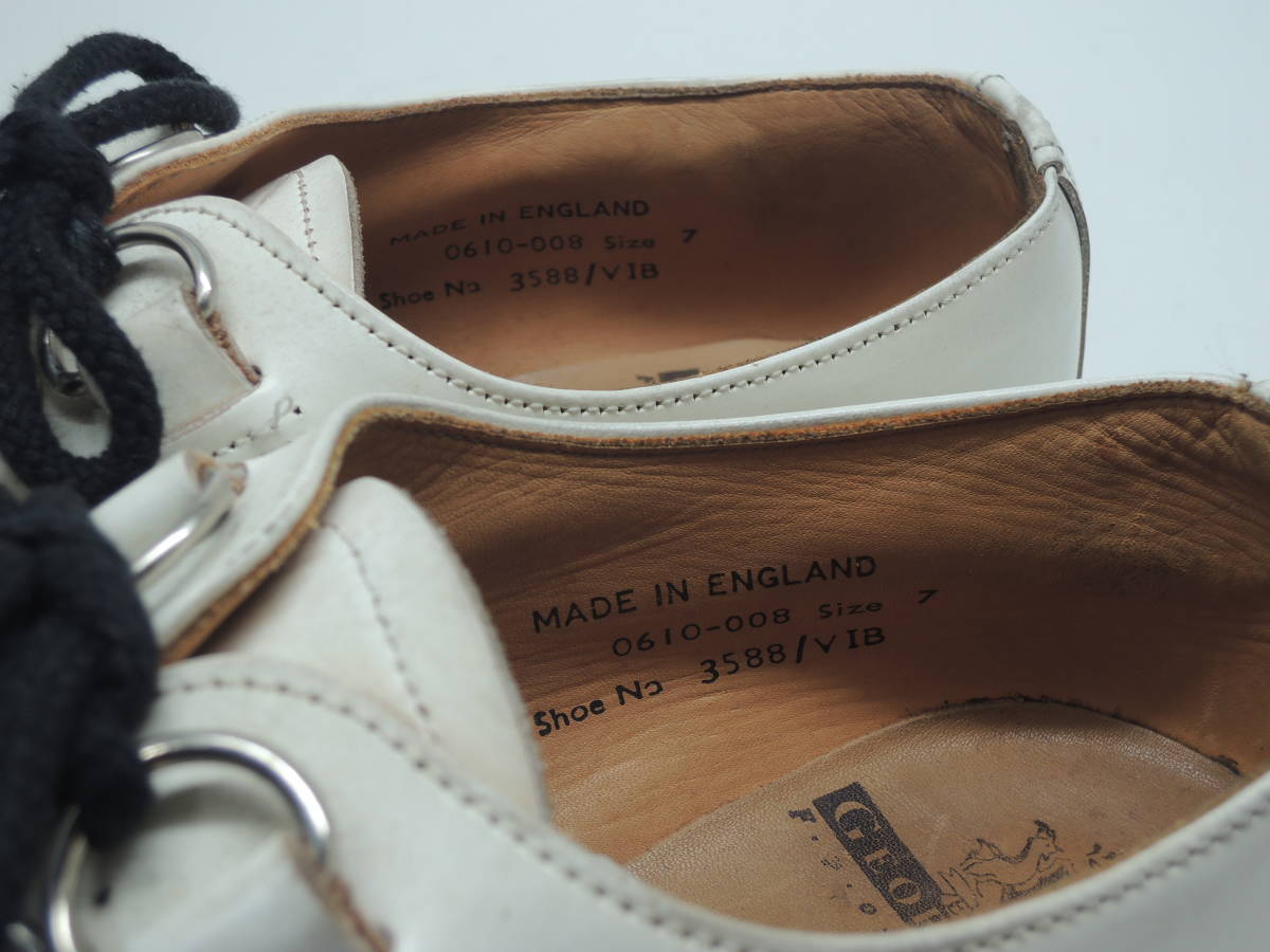 即決!定番! イングランド製 GEORGE COX GIBSON 3588 サイズUK7 白 
