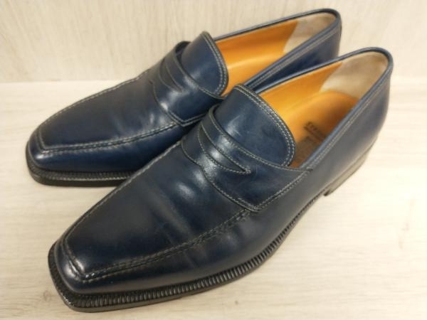最安値，お得 STEFANOBI STRAS BURGO 本革レザーローファー ドレスシューズ ステファノビストラスブルゴ 革製 ネイビー イタリア製 8 約26.5cm メンズ(26.5cm)｜売買されたオークション情報、yahooの商品情報をアー 26.5cm