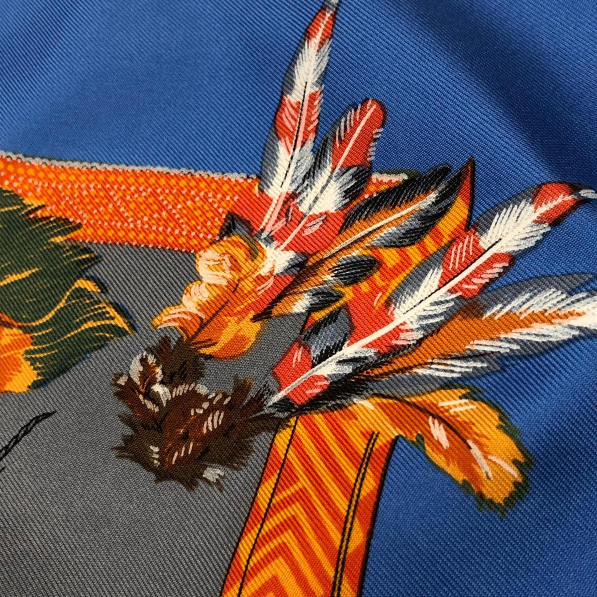 HERMES エルメス 美品 プチカレ BRAZIL ブラジル シルクスカーフ