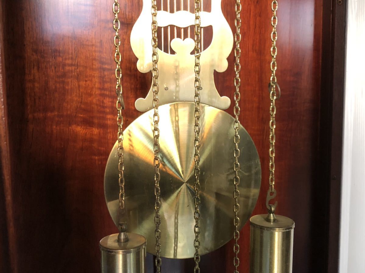 ジャンク品 Tempus Fugit振り子時計 アンティーク時計 ホールクロック