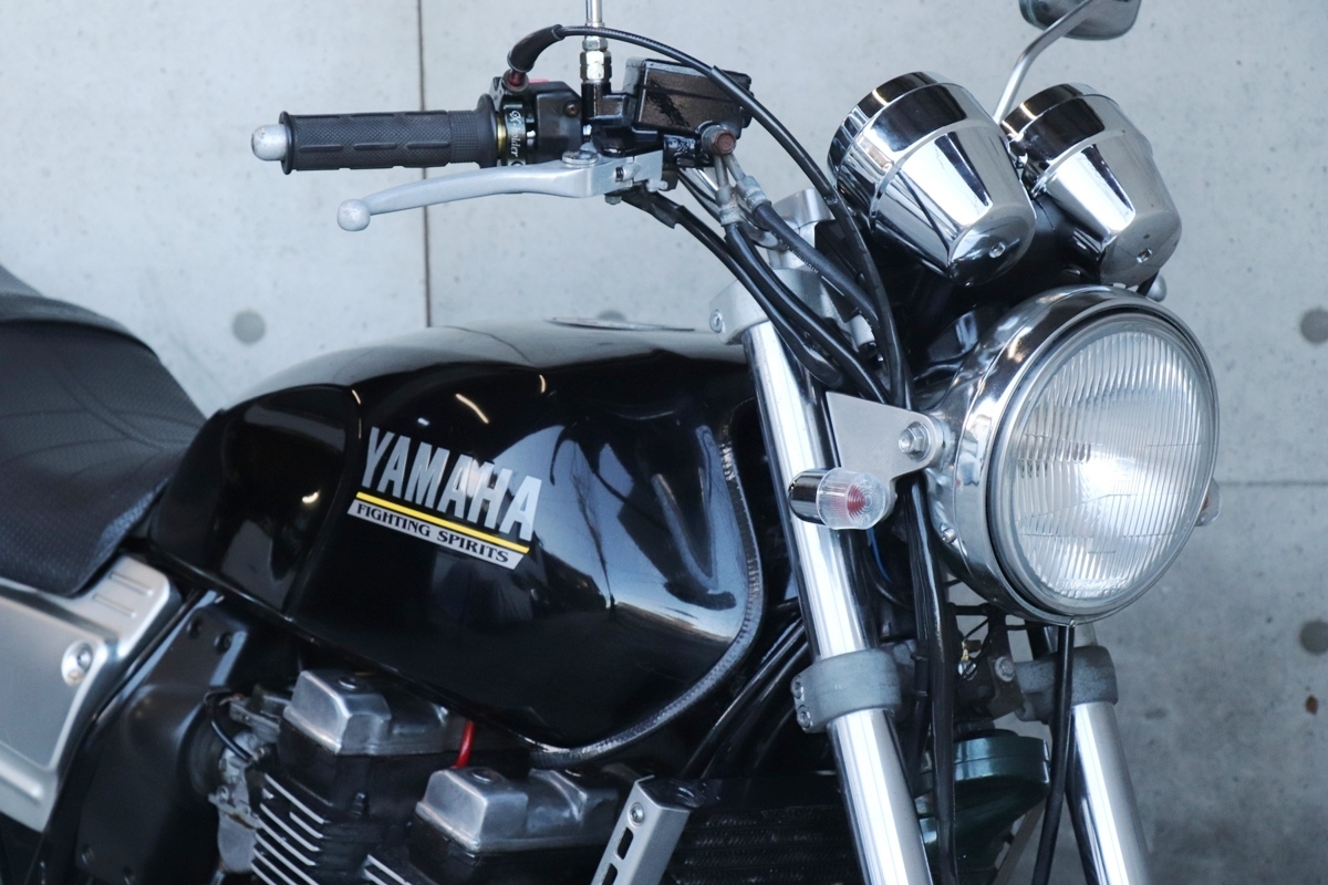 横浜～ YAMAHA XJR400 旧車 4HM 平成5年式 ブラック カスタム 車検付 