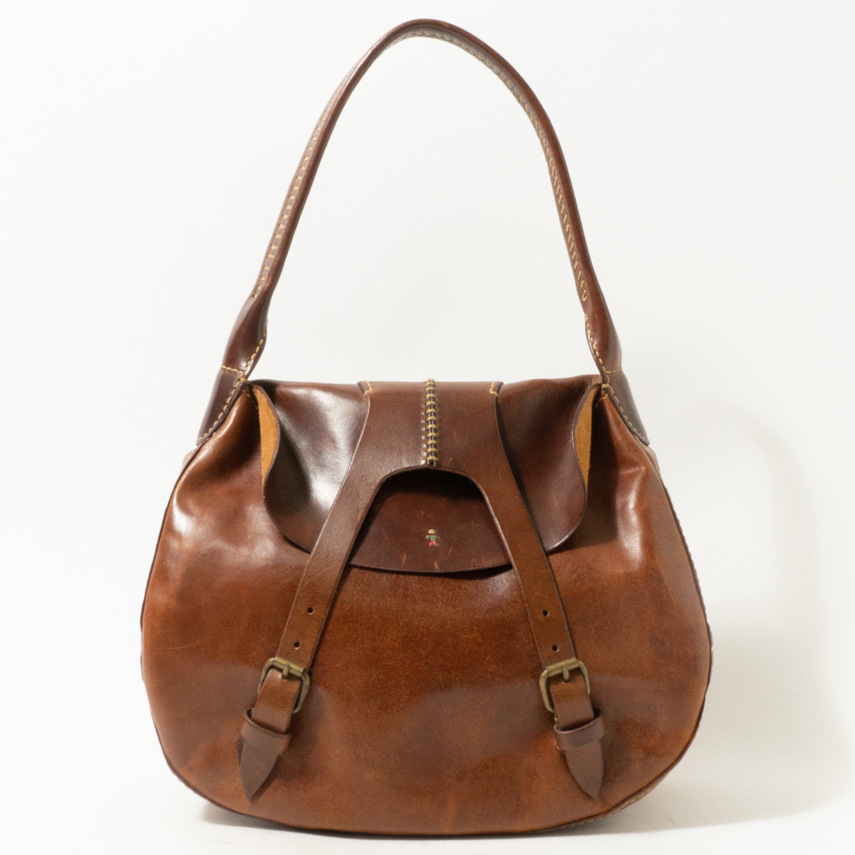 【1円スタート】HENRY BEGUELIN エンリーベグリン トートバッグ レザーバッグ ワンショルダー 本革 イタリア製 レディース カジュアル