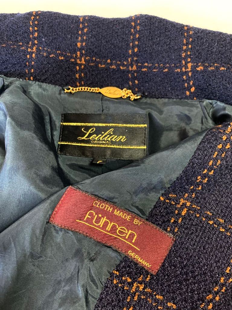 美品 Leilian ドイツ製生地使用 ウール素材 ダブル レディース 