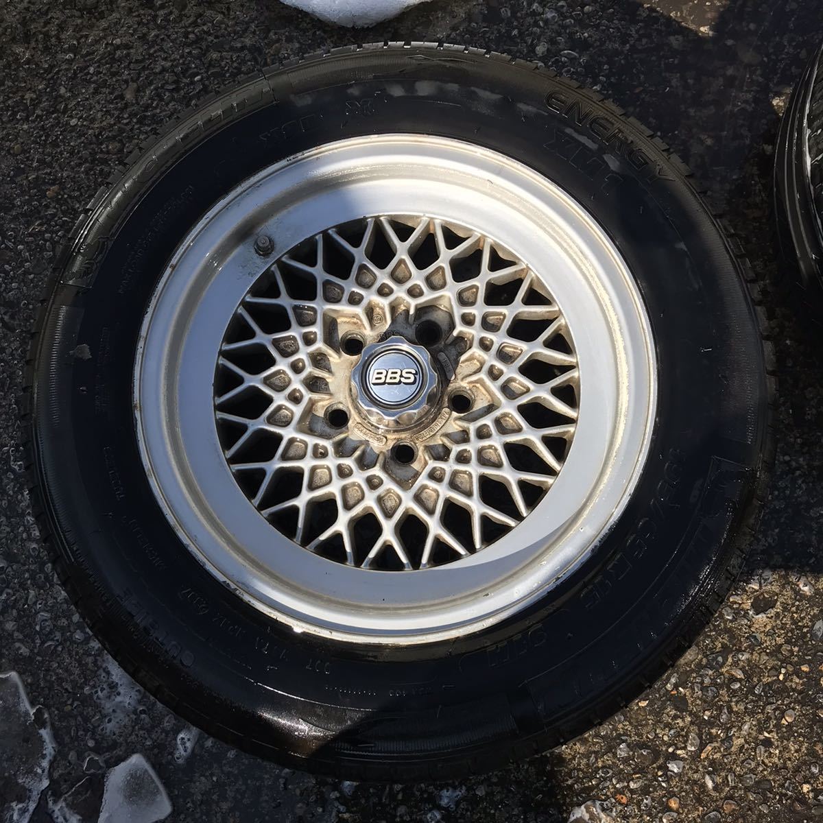 当時物　BBS 15インチ　アルミホイール　４本セット　中古　キャップ付き　送料込み！ BBS 15インチ 当時物 alt2624 中古 8Ｊ