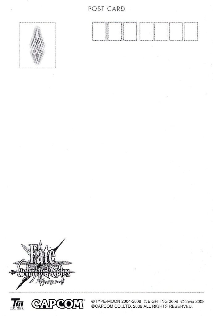 ポストカード Fate／Unlimited Codes 13枚セット TYPE-MOON カプコン