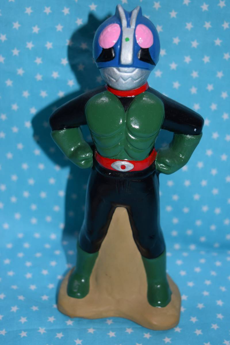 当時物 無版権 パチ 仮面ライダー旧1号 ソフビ 人形 昭和 レトロ 587