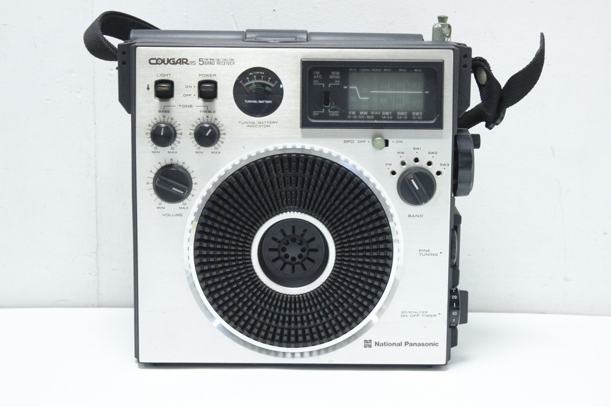 National COUGAR115 5バンドラジオ　難あり要修理品 通電確認済み National ナショナル COUGAR クーガー RF-1150 ラジオ 5