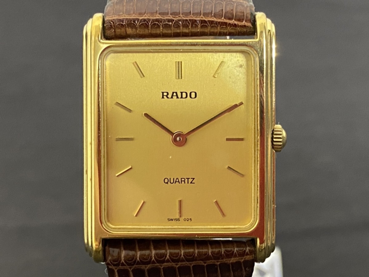 RADO ラドー 133.5296.2 メンズ腕時計 クオーツ レザーベルト ゴールド  