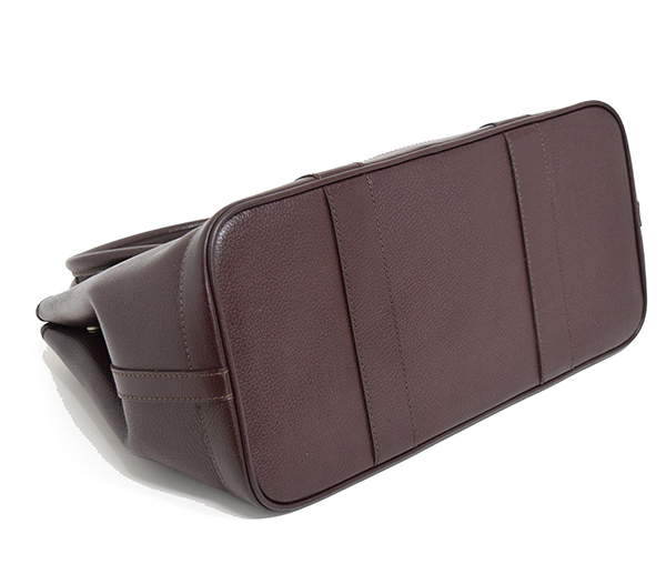 超美品◎ GRAZNER MILANO 牛革 シボ革 レザートートバッグ 茶 ガーデン ユニセックス 牛革 - | ☆3241☆イタリア・シボラグジュアリー・シボデザイン☆牛革☆ブ シュリンクレザー シャドウスムース