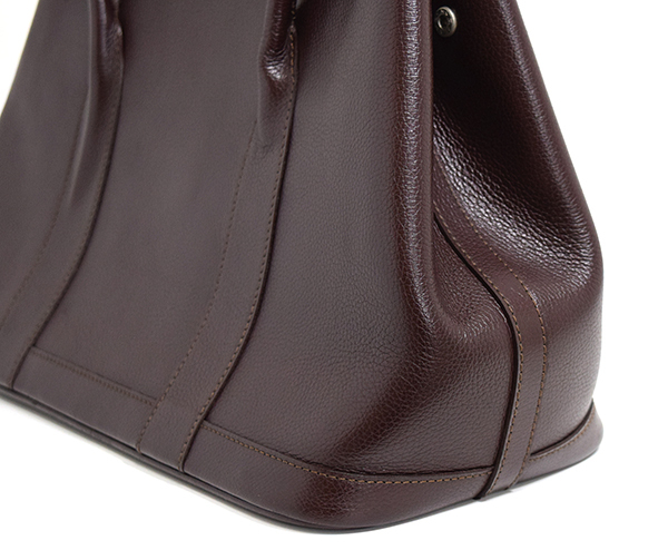 超美品◎ GRAZNER MILANO 牛革 シボ革 レザートートバッグ 茶 ガーデン ユニセックス 牛革 - | ☆3241☆イタリア・シボラグジュアリー・シボデザイン☆牛革☆ブ シュリンクレザー シャドウスムース