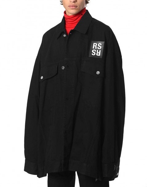 新品 □ RAF SIMONS 21AW オーバーサイズ ブラックデニム ジャケット 