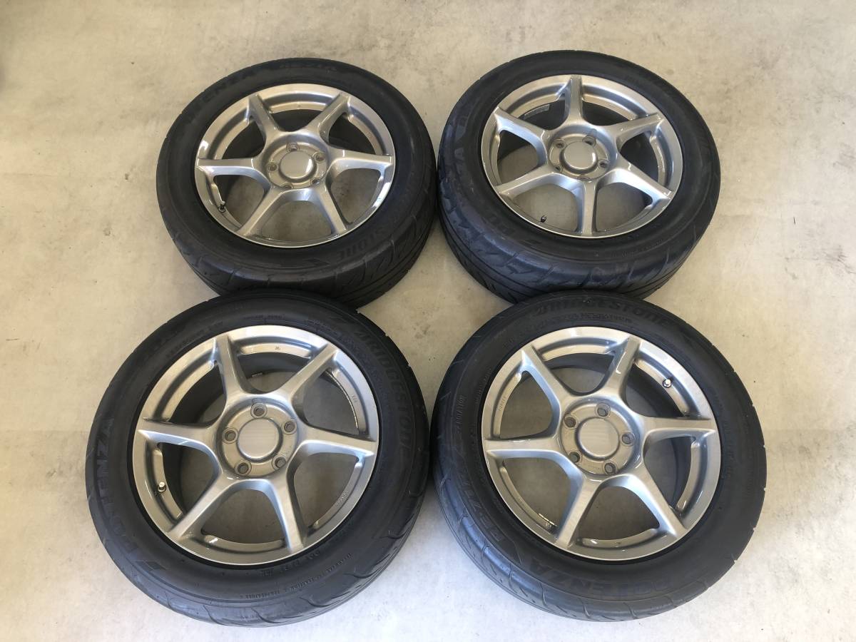 引き取り歓迎 S00 オプション s鍛造ホイール 色替え 5 55 R16 225 50 R16 ポテンザ Re71r 4本付き 純正品 売買されたオークション情報 Yahooの商品情報をアーカイブ公開 オークファン Aucfan Com