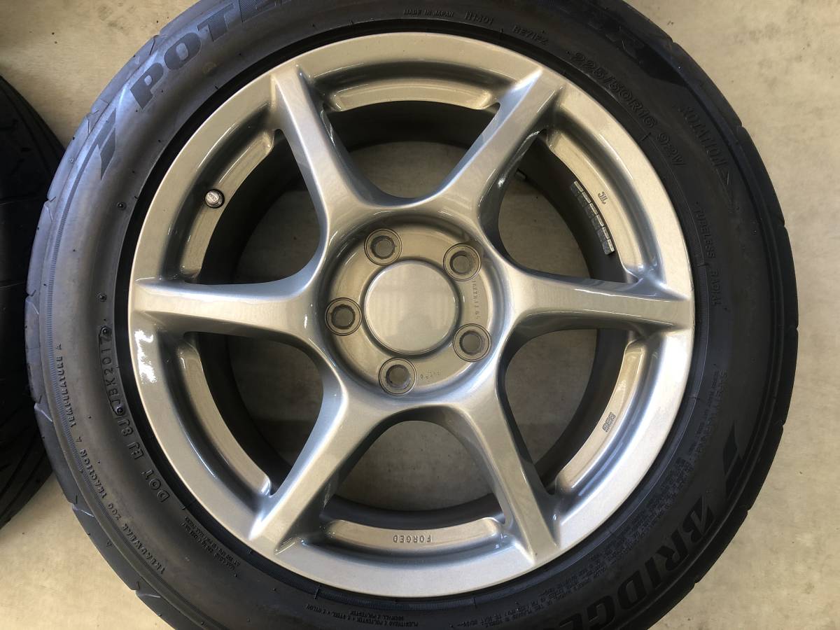 引き取り歓迎 S00 オプション s鍛造ホイール 色替え 5 55 R16 225 50 R16 ポテンザ Re71r 4本付き 純正品 売買されたオークション情報 Yahooの商品情報をアーカイブ公開 オークファン Aucfan Com