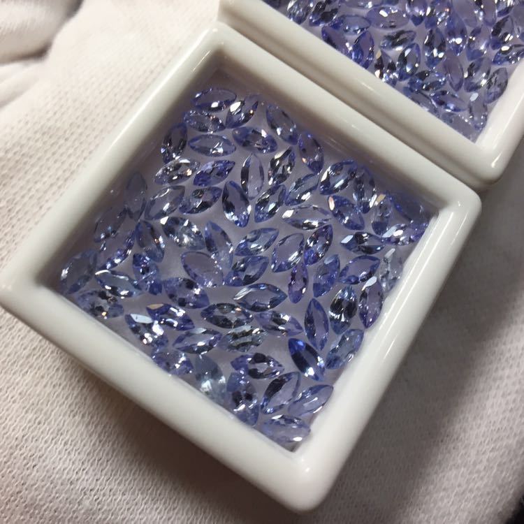 天然 タンザナイト 131個 計9.04ct 4×2mmサイズ タンザニア産