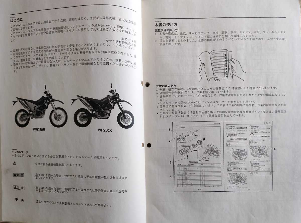 WR250R−Xサービスマニュアルとパーツリスト