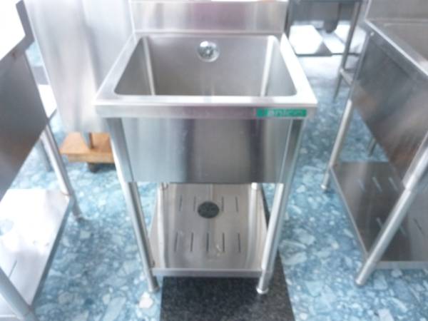 送料無料　ＢＧ付一槽シンク　Ｗ４５０ｘＤ４５０ＸＨ８００