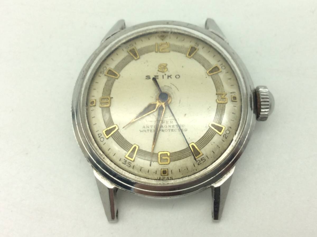 S124☆【ジャンク/稼働】本体のみ SEIKO セイコー SUPER ANTIMAGNETIC 