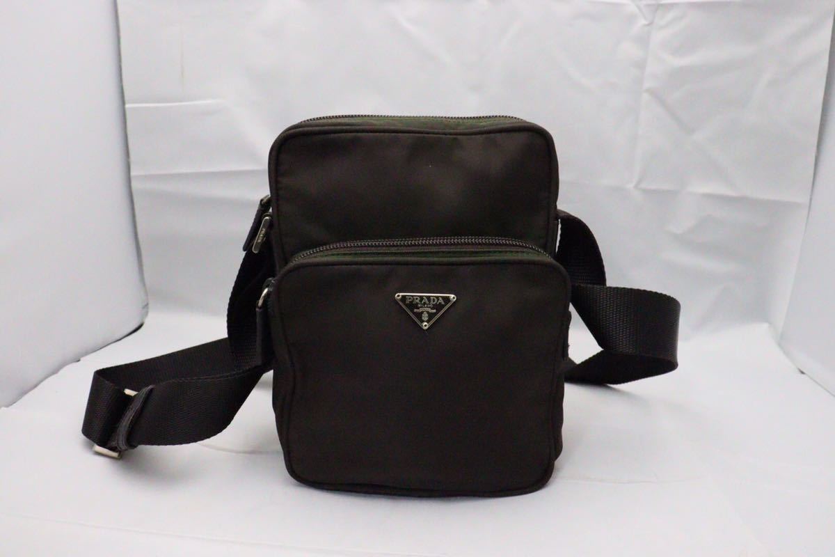 1円スタート】PRADA プラダ ナイロン ショルダー バッグ バック NERO 