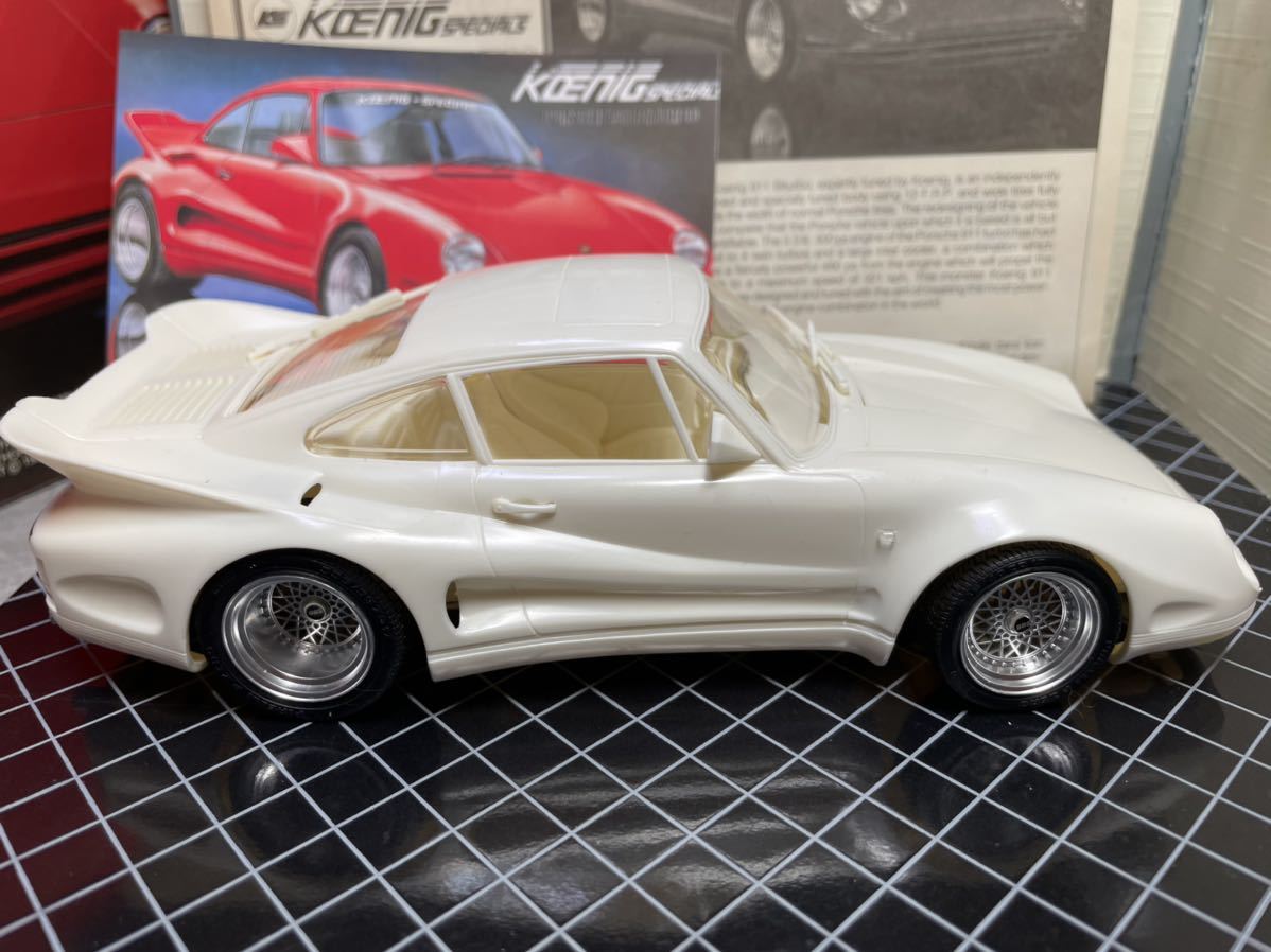 完成品 旧フジミ模型 1/24 ケーニッヒ.ポルシェ911ビトゥルボ 1989年式 